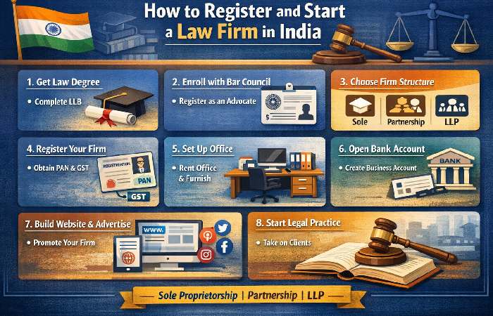 how to register and start a law firm in india